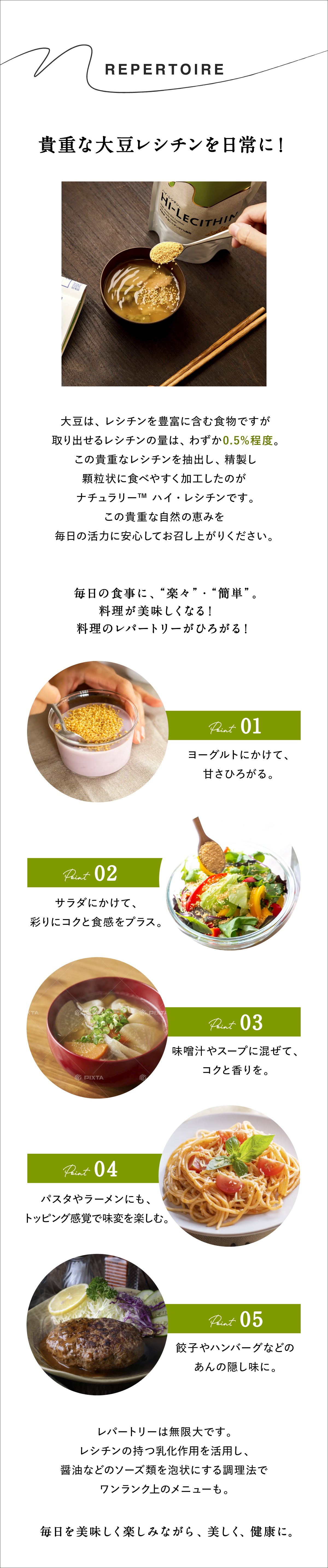 大豆レシチン　ナチュラリーTM ハイ・レシチン　顆粒タイプ